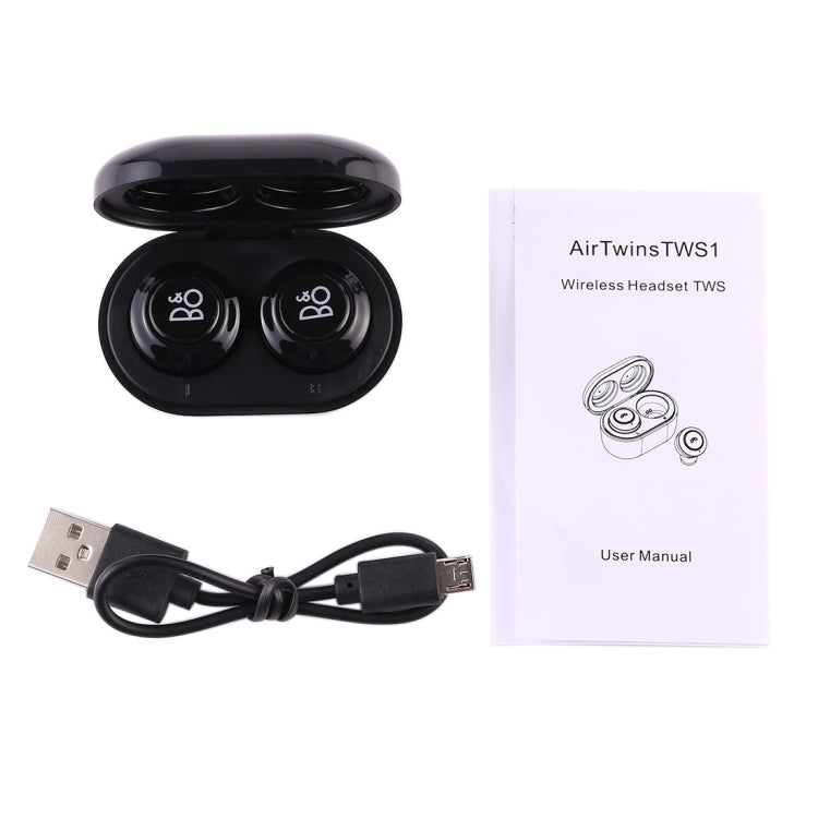 Air Twins TWS1 Bluetooth V5.0 Wireless Stereo Earphones with Magnetic Charging Box