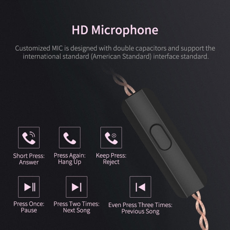 KZ ZSN Circle Iron Moving Iron Quad-core Wired Control In-ear Mega Bass HiFi Earphone with Microphone