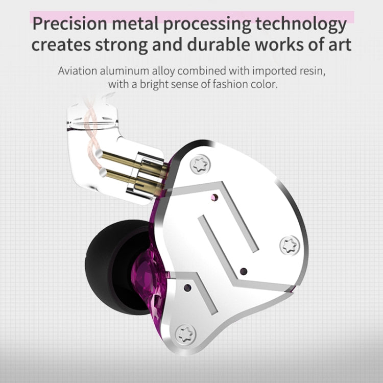 KZ ZSN Circle Iron Moving Iron Quad-core Wired Control In-ear Mega Bass HiFi Earphone with Microphone