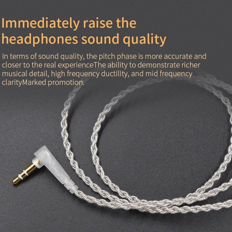 KZ A 8 Pin Oxygen-free Copper Silver Plated Upgrade Cable for KZ ZS3 / ZS4 / ZS5 / ZS6 / ZSA Earphones