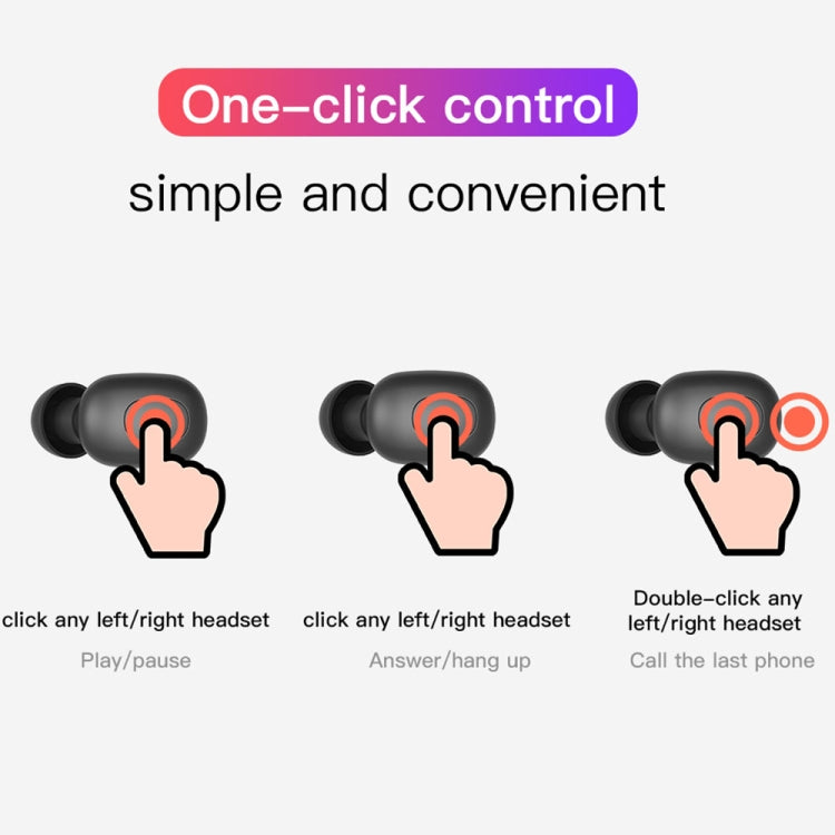 Bluedio TWS T-elf Bluetooth Version 5.0 In-Ear Bluetooth Headset with Headphone Charging Cabin