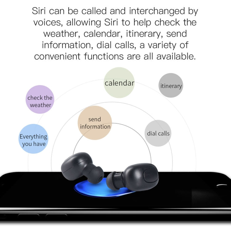 Bluedio TWS T-elf Bluetooth Version 5.0 In-Ear Bluetooth Headset with Headphone Charging Cabin