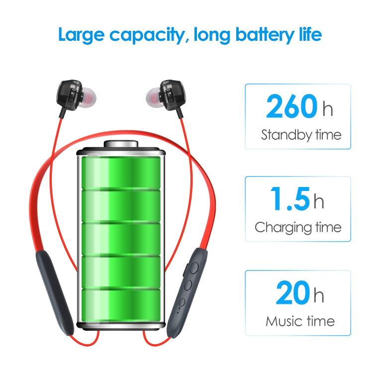 BH-I37 Bluetooth 5.0 Wire-controlled Bluetooth Earphone Built-in High-fidelity Microphone, Support Call, Black, Green, Red