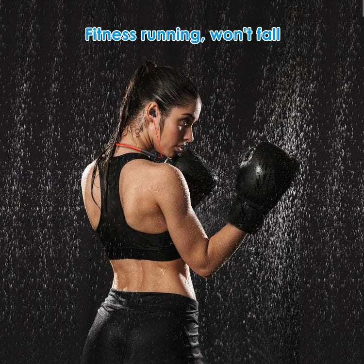 BH-I37 Bluetooth 5.0 Wire-controlled Bluetooth Earphone Built-in High-fidelity Microphone, Support Call, Red