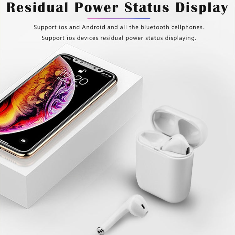 i9 Wireless TWS Sport Bilateral Stereo Bluetooth 5.0 Headset with Charging Box, Push-button Version