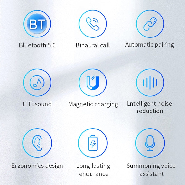 P1 TWS Bluetooth 5.0 Binaural Stereo Wireless Sports Bluetooth Earphone