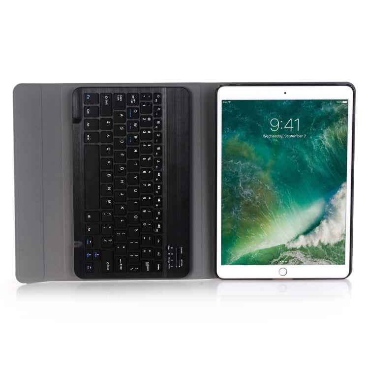 Étui en cuir ultra-fin avec clavier Bluetooth détachable pour iPad 10,2 pouces, avec fonction support, noir, bleu foncé, or, or rose