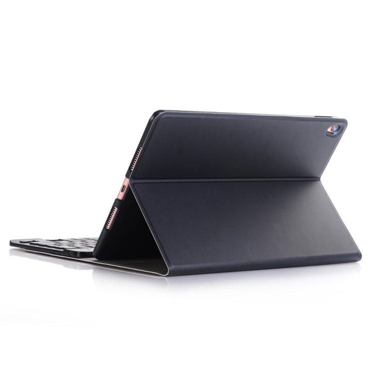 Étui en cuir ultra-fin avec clavier Bluetooth détachable pour iPad 10,2 pouces, avec fonction support, noir, bleu foncé, or, or rose