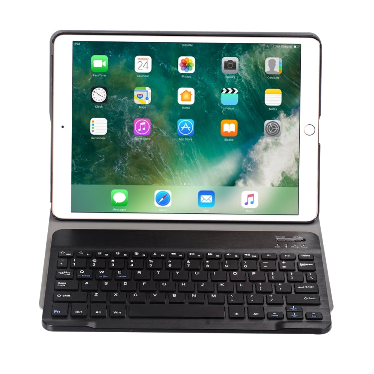 Étui en cuir ultra-fin avec clavier Bluetooth détachable pour iPad 10,2 pouces, avec fonction support, noir, bleu foncé, or, or rose