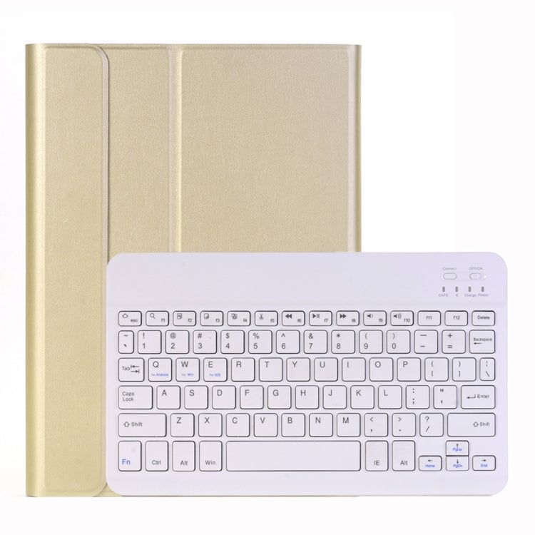 Étui en cuir ultra-fin avec clavier Bluetooth détachable pour iPad 10,2 pouces, avec fonction support, noir, bleu foncé, or, or rose