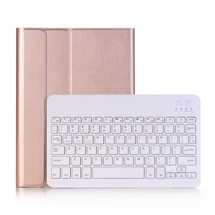 A102 For iPad 10.2 inch Ultra-thin Detachable Bluetooth Keyboard Leather Tablet Case with Stand Function, Black, Dark Blue, Gold, Rose Gold