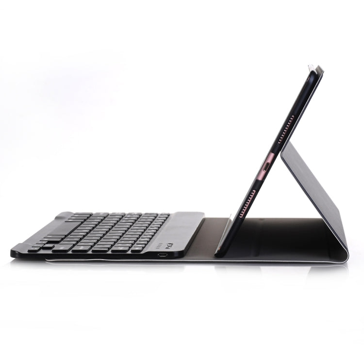 Étui en cuir ultra-fin avec clavier Bluetooth détachable pour iPad 10,2 pouces, avec fonction support, noir, bleu foncé, or, or rose