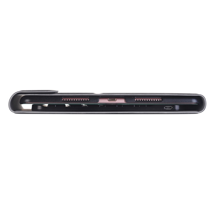 Étui en cuir ultra-fin avec clavier Bluetooth détachable pour iPad 10,2 pouces, avec fonction support, noir, bleu foncé, or, or rose