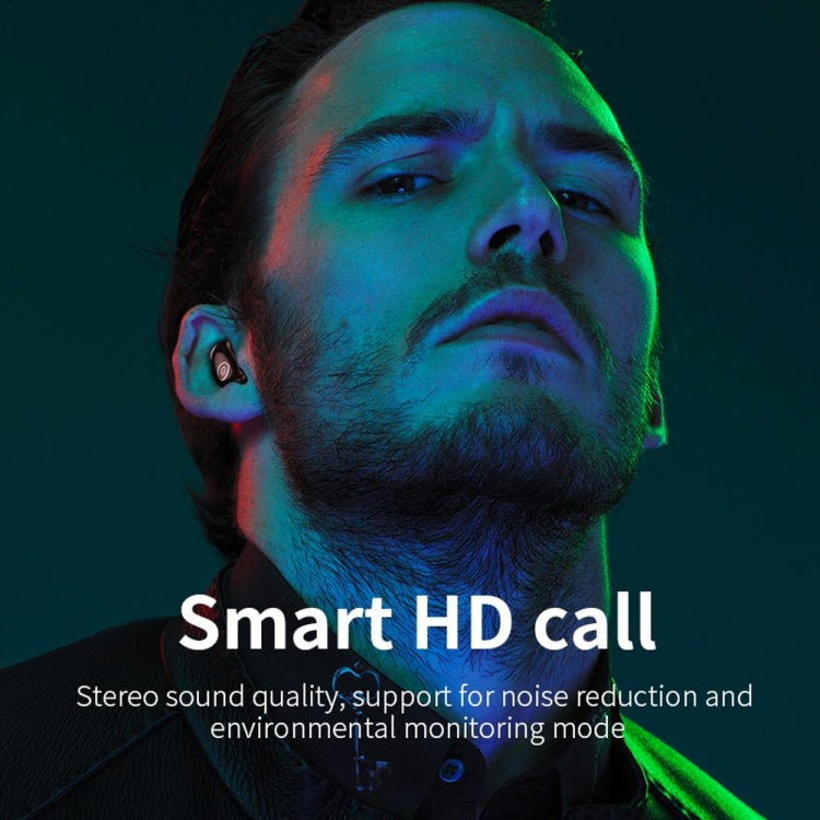 V21 Mini Single Ear Stereo Bluetooth V5.0 Wireless Earphones with Charging Box