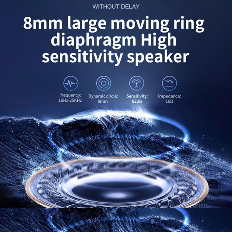 V21 Mini Single Ear Stereo Bluetooth V5.0 Wireless Earphones with Charging Box