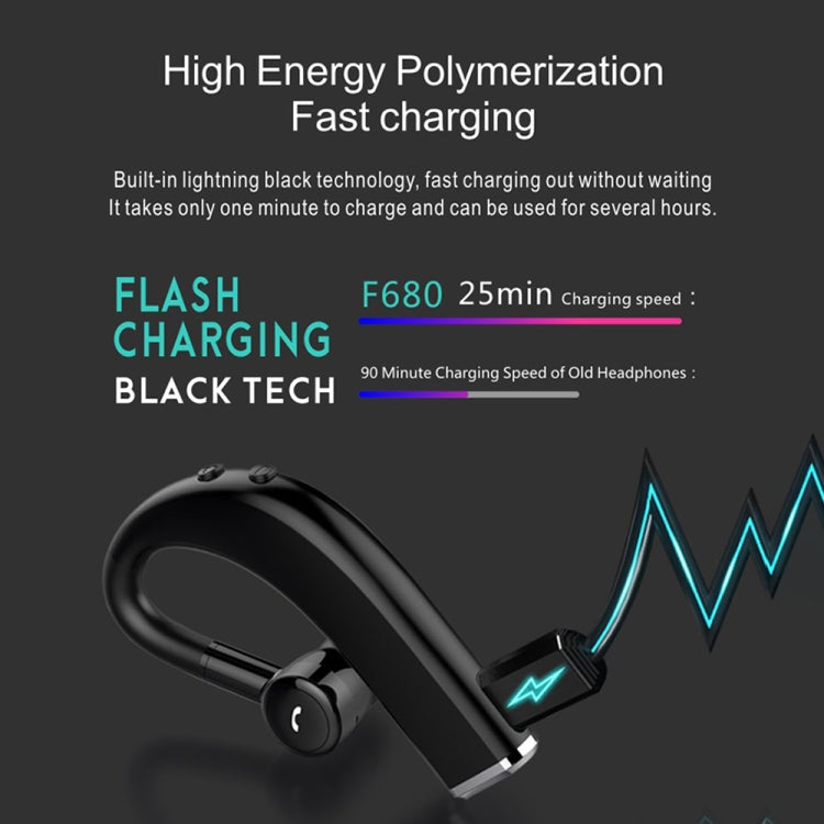 F680 Bluetooth 5.0 Fast Charging Wireless Business Sports Bluetooth Earphone