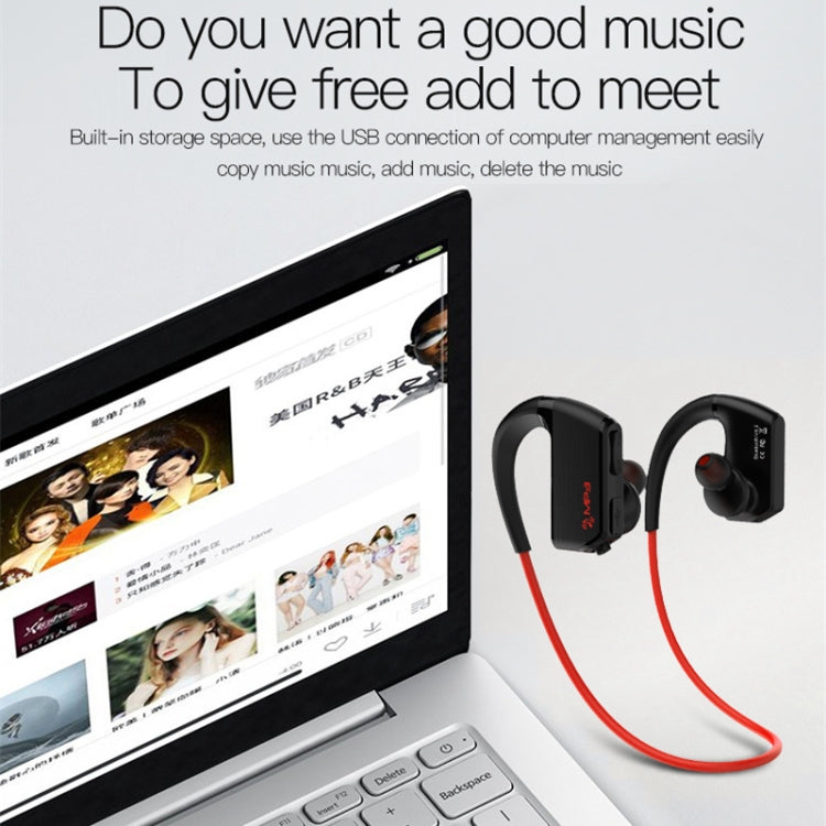 J2 Bluetooth 4.2 Binaural Hanging Type Wireless Sports Bluetooth Earphone, Built-in Memory