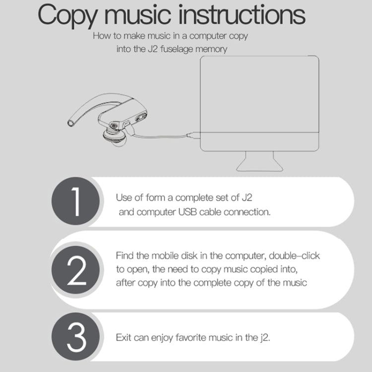 J2 Bluetooth 4.2 Binaural Hanging Type Wireless Sports Bluetooth Earphone, Built-in Memory