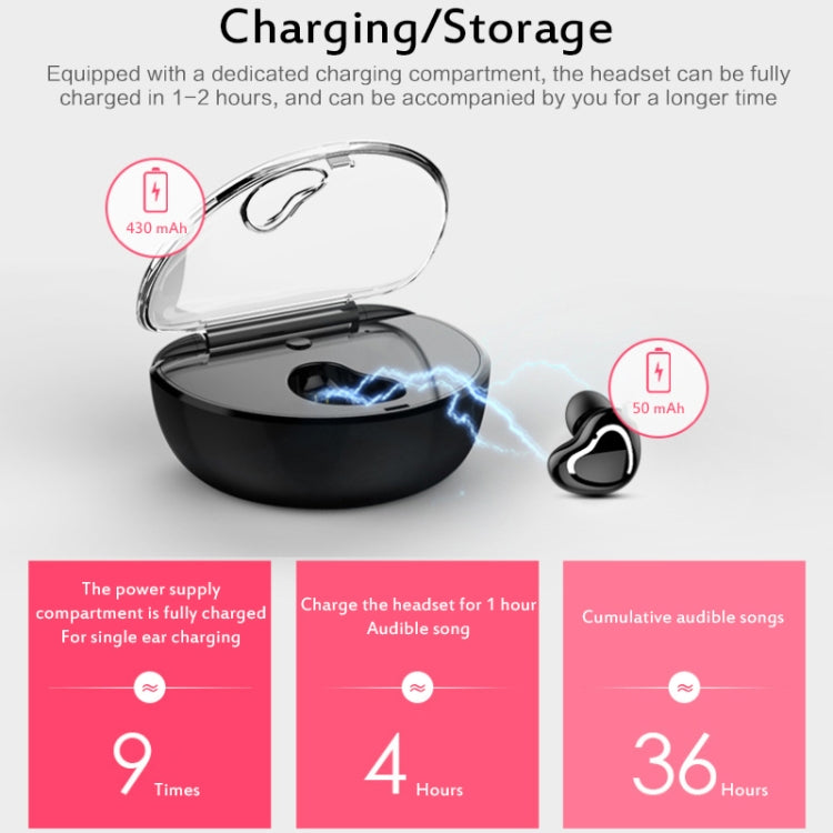 X7 Bluetooth 4.1 Mini Invisible Wireless Sports Bluetooth Earphone with Charging Box