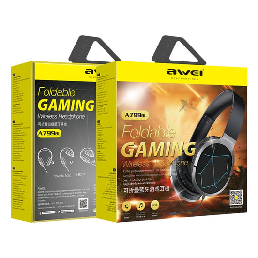 awei A799BL headset worn during gaming session showcasing comfort fit