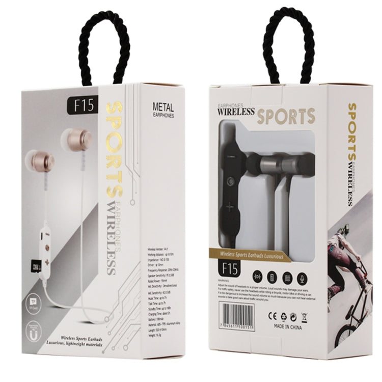 F15 Bluetooth 4.2 Hanging Neck Design Bluetooth Headset, Support Music Play & Switching & Volume Control & Answer