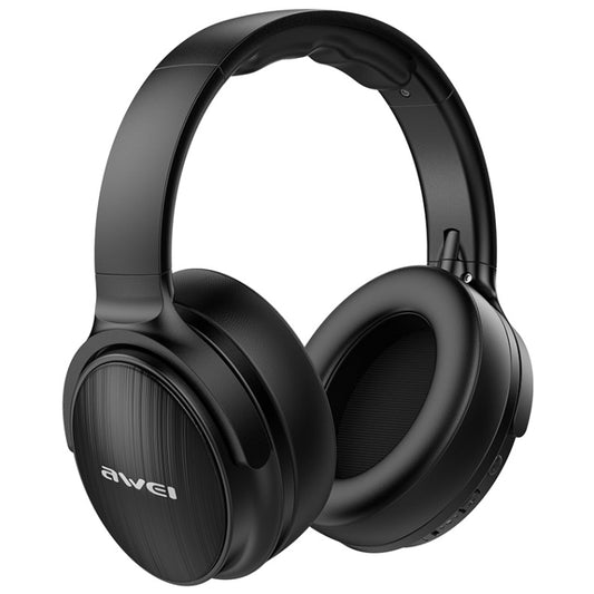Black awei A780BL headphones folded compact design showing ear cup and headband