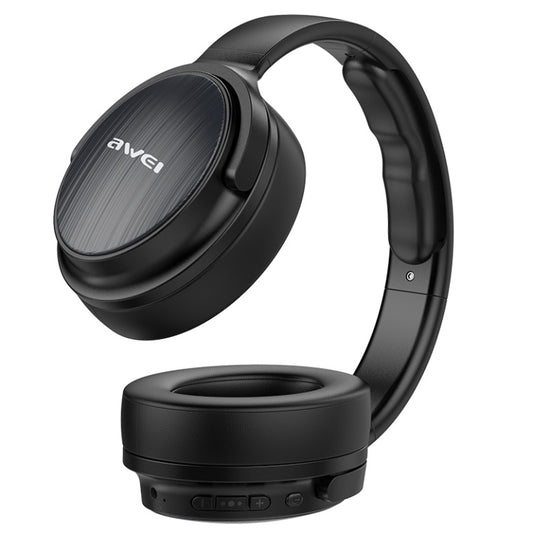 awei A780BL Bluetooth headset close-up of touch controls and built-in microphone detail