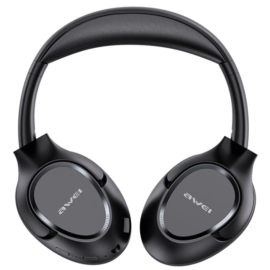 AWEI A770BL stereo headphones showing adjustable headband and ear cup details
