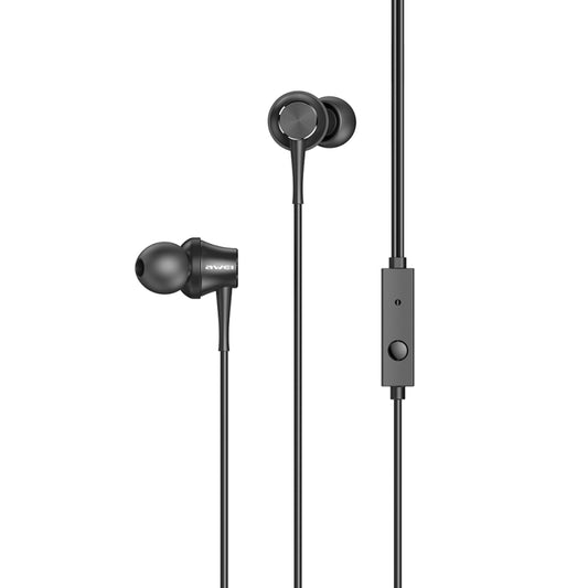 Dual earbuds and inline microphone controller for awei PC-1 wired earphone