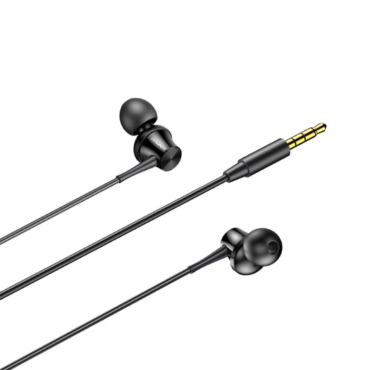 Close-up of awei PC-1 in-ear headset earpiece showing acoustic driver detail