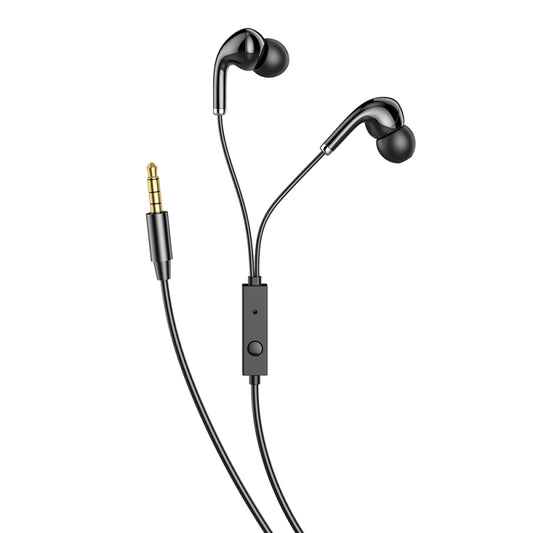 awei PC-6 wired earphones with built-in mic, detailed side view showing driver