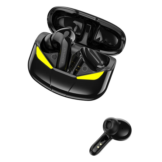 Close-up of awei T35 earbud showing touch controls and premium build quality
