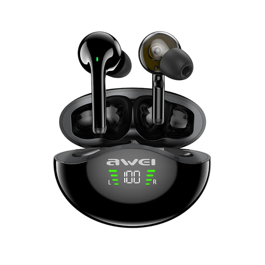 awei T12P Bluetooth 5.1 wireless earphones with LED display charging case