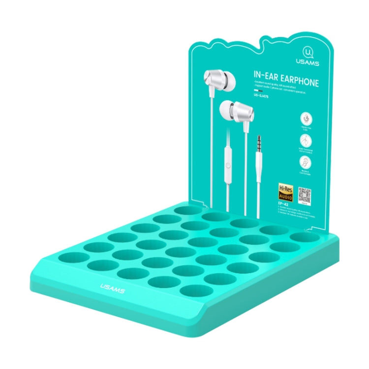 30 PCS USAMS EP-42 3.5mm Plating Metal In-ear Wired Earphone, Length: 1.2m, Test Tube Packaging, Test Tube Packaging