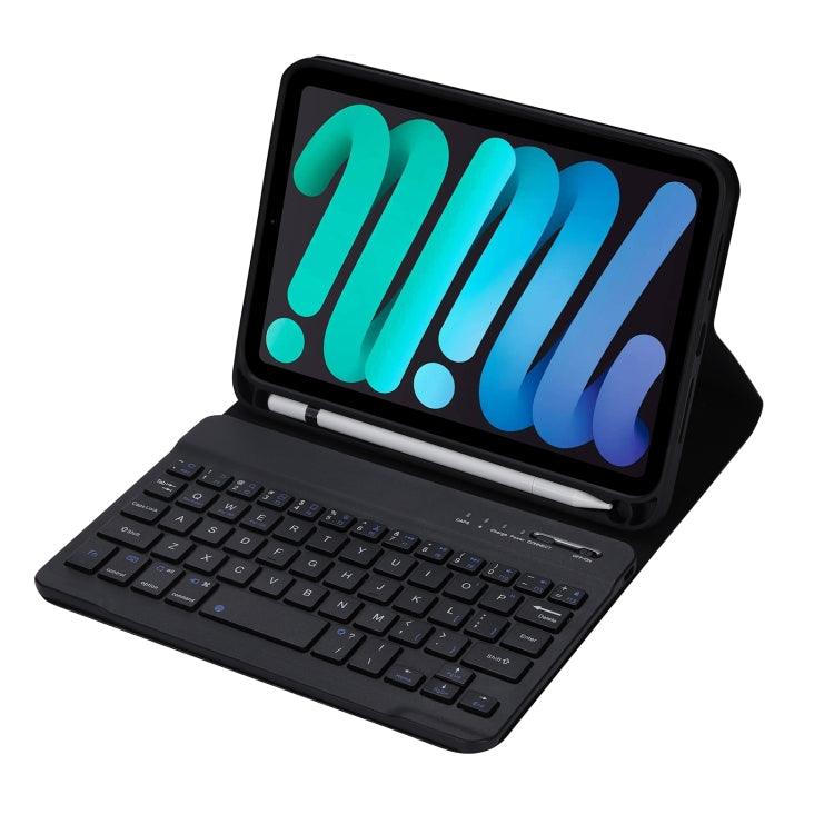 Étui clavier Bluetooth ultra-fin C06B pour iPad mini 6/mini 7, couleurs acidulées, avec support et emplacement pour stylet