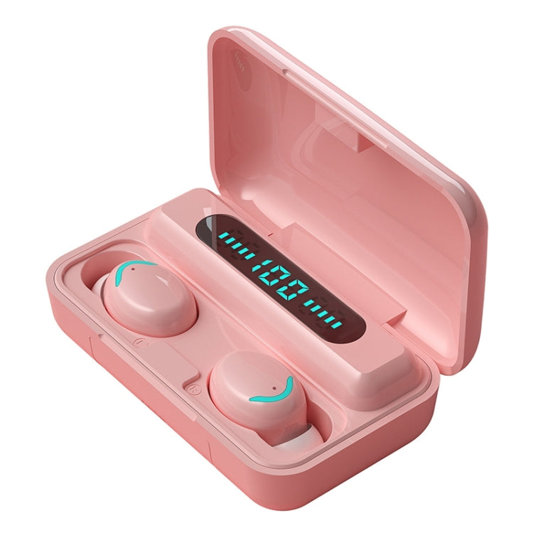 F9-5C Macaron Series Four-bar Breathing Light + Digital Display Noise Reduction Bluetooth Earphone, F9-5C Macaron Four-bar Light Baby Blue, F9-5C Macaron Four-bar Light Yellow, F9-5C Macaron Four-bar Light Dark Blue, F9-5C Macaron Four-bar Light Pink