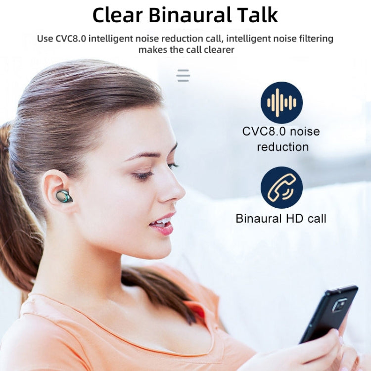 F9-5C Macaron Series Four-bar Breathing Light + Digital Display Noise Reduction Bluetooth Earphone, F9-5C Macaron Four-bar Light Baby Blue, F9-5C Macaron Four-bar Light Yellow, F9-5C Macaron Four-bar Light Dark Blue, F9-5C Macaron Four-bar Light Pink