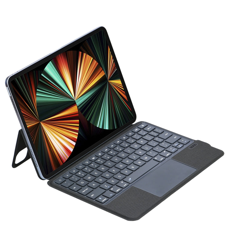 P3125-6 Grid Bluetooth Keyboard Leather Case with Touch Pad For iPad Air 11 2024 / Air 5 10.9 2022 / Air 4 10.9 2020 / iPad Pro 11 2021/2020/2018, P3125-6