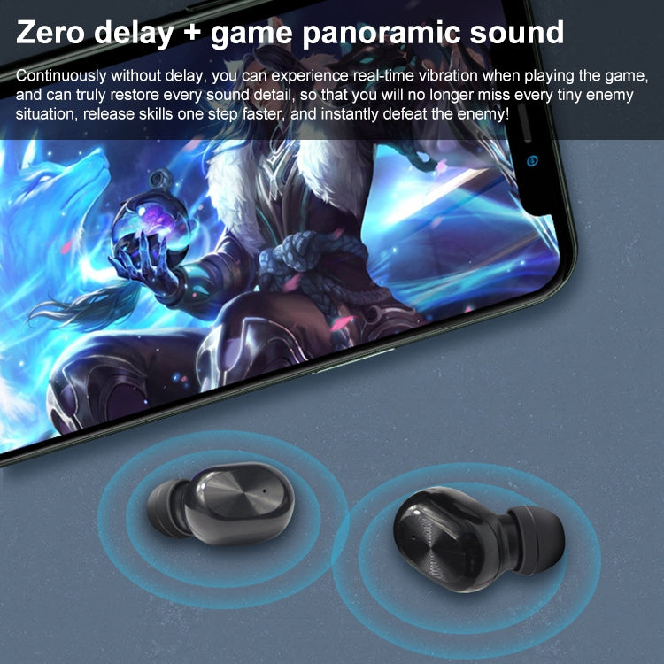 ETE-15 Waterproof Bluetooth 5.0 Binaural Touch Control TWS Wireless Earphones