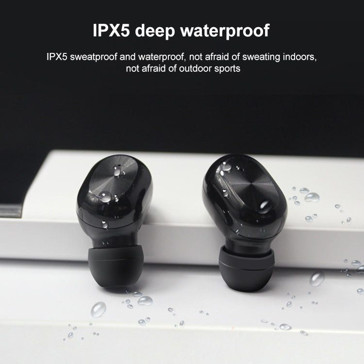 ETE-15 Waterproof Bluetooth 5.0 Binaural Touch Control TWS Wireless Earphones