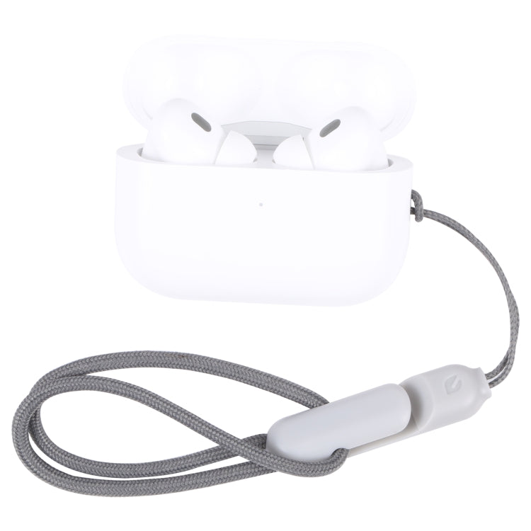 For Apple AirPods Pro 2 Wireless Bluetooth Earphone Anti-Lost Rope Phone Case Lanyard, High Imitation Grey