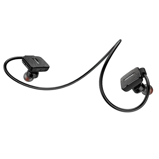 Bluetooth connectivity button and controls on A848BL neckband earphone