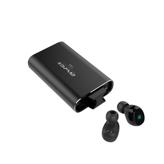 awei T85 Bluetooth headset earpiece detail showing ergonomic fit and premium build