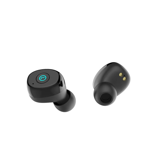 awei T85 binaural Bluetooth earphone with charging case and included accessories