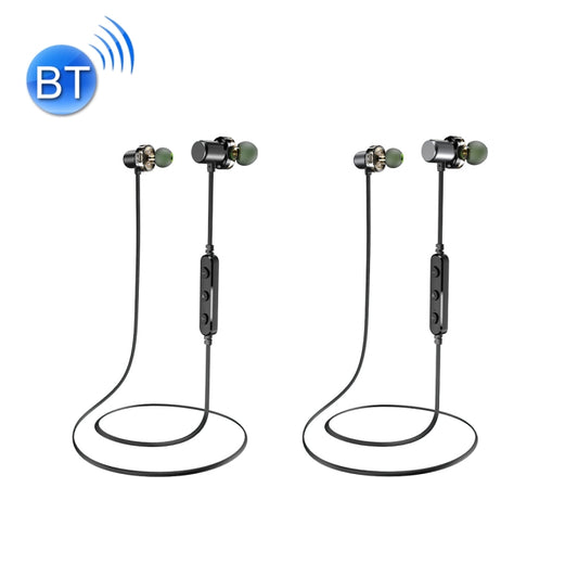 awei X680BL wireless sports Bluetooth headset black front view
