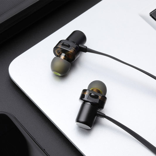 awei X680BL sports headset ear cups and controls close-up detail