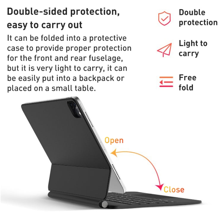 For iPad 10th Gen 10.9 2022 T89 Magic Suspended Bluetooth Keyboard Leather Case