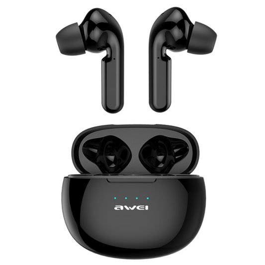 awei T15 TWS Bluetooth 5.0 true wireless sports earbuds with charging case front view