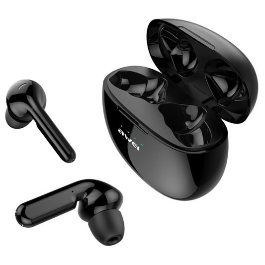 Pair of awei T15 wireless earphones with ergonomic design for active sports use