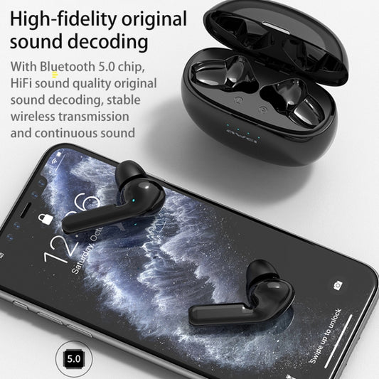 awei T15 sports headset in-ear fit demonstration with secure silicone ear tips